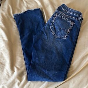 Silver Jeans Dark Blue Straight Leg Denim